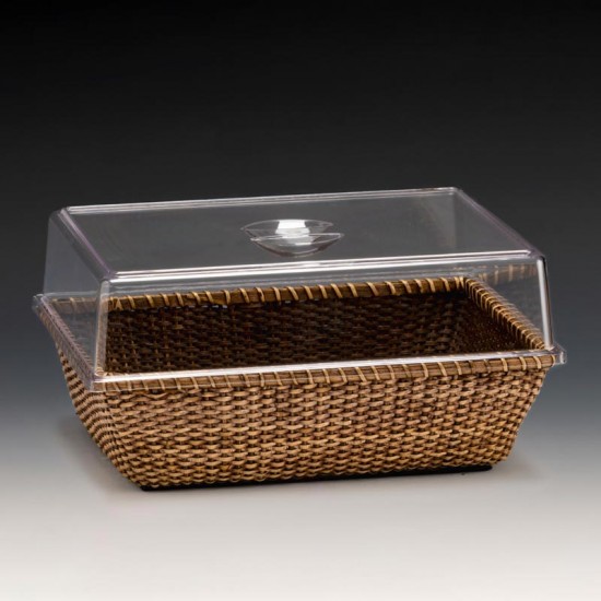 Zicco ZCP-799 Rattan Sepetli Polikarbonat Kapaklı Fanus, 34, 5x24 cm